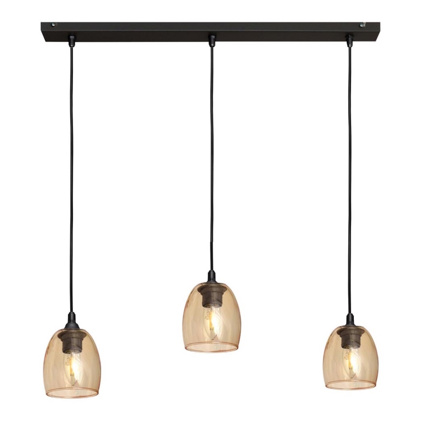 Lampadario a sospensione con filo BRILLANT 3xE27/15W/230V beige