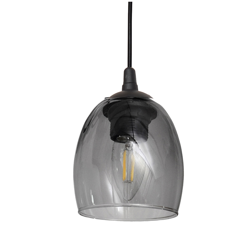 Lampadario a sospensione con filo BRILLANT 3xE27/15W/230V grigio