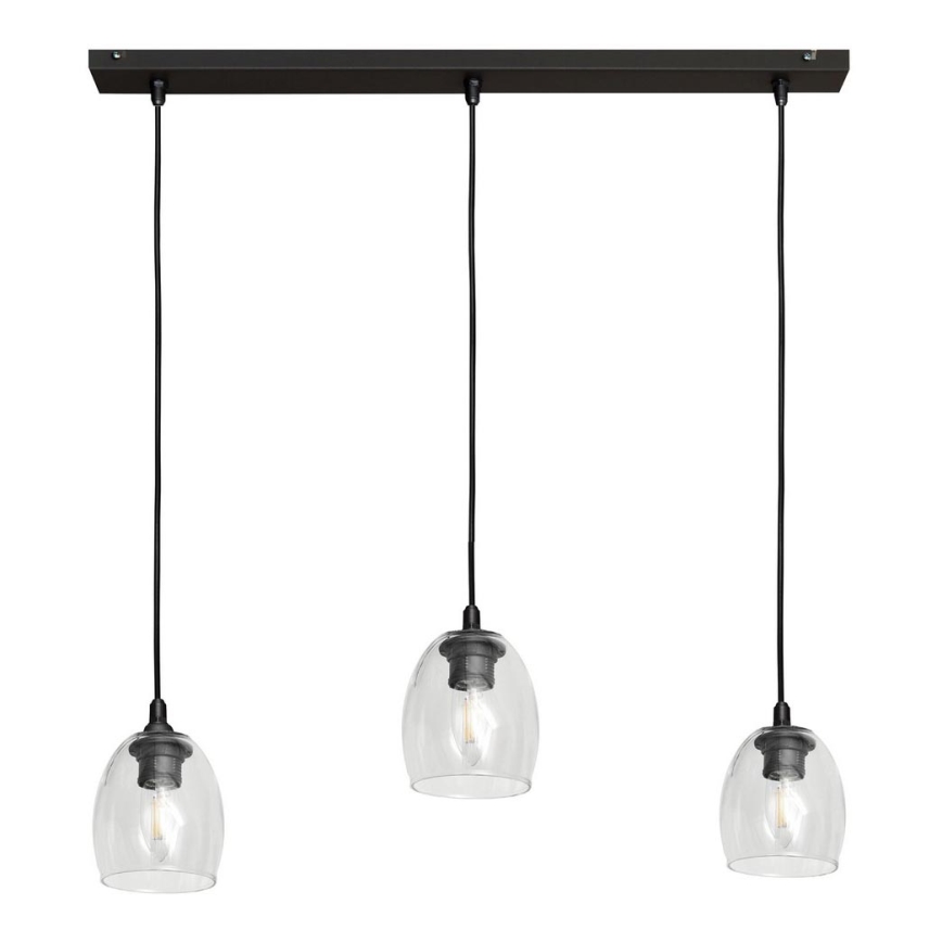 Lampadario a sospensione con filo BRILLANT 3xE27/15W/230V limpido