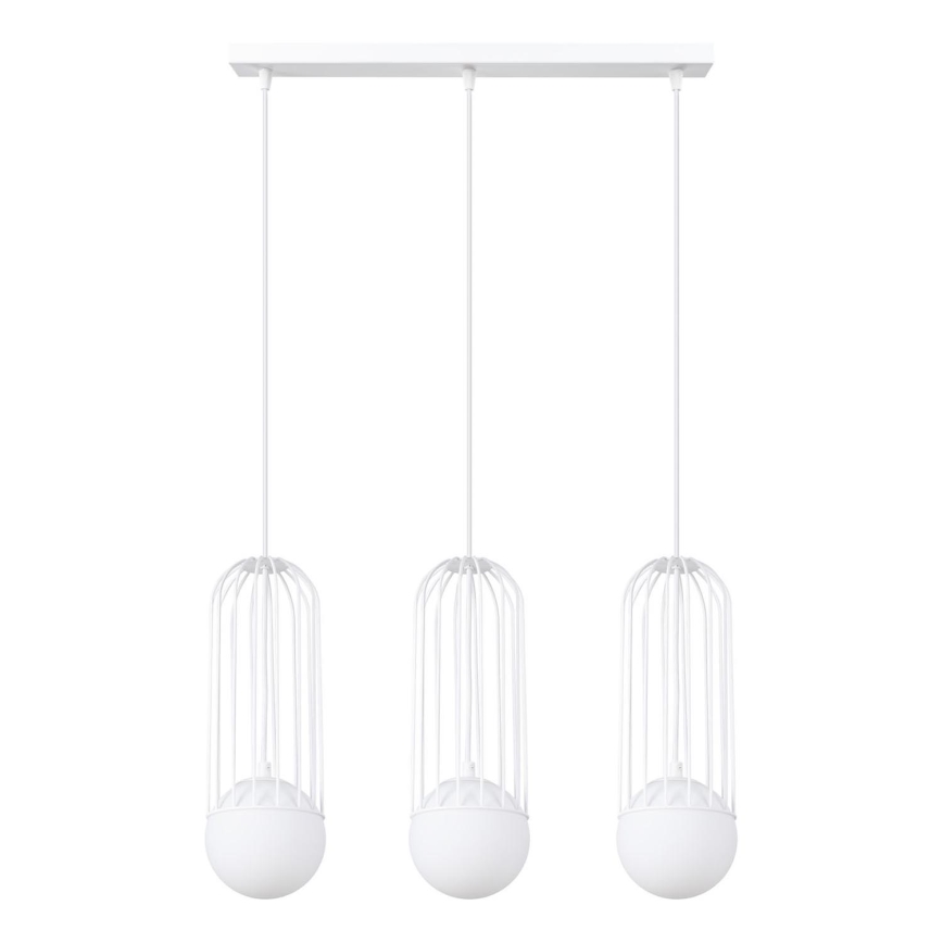 Lampadario a sospensione con filo BRINA 3xG9/8W/230V bianco