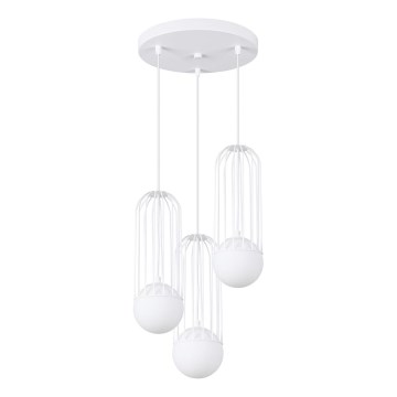 Lampadario a sospensione con filo BRINA 3xG9/8W/230V bianco