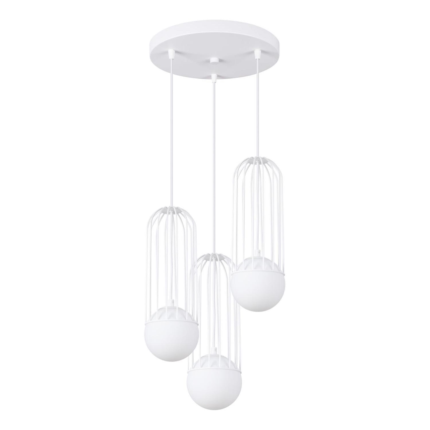Lampadario a sospensione con filo BRINA 3xG9/8W/230V bianco