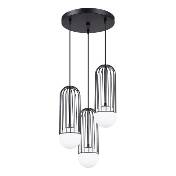 Lampadario a sospensione con filo BRINA 3xG9/8W/230V nero