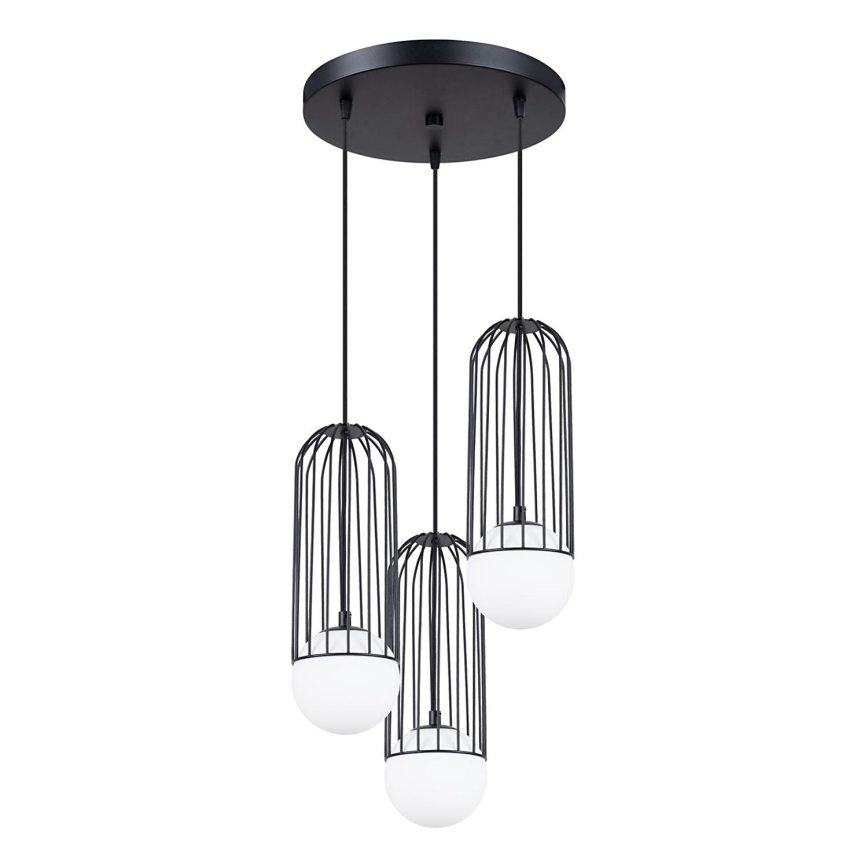 Lampadario a sospensione con filo BRINA 3xG9/8W/230V nero