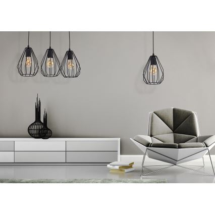 Lampadario a sospensione con filo BRYLANT BLACK 3xE27/60W/230V