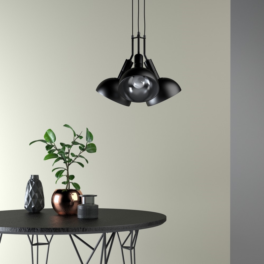 Lampadario a sospensione con filo BUFFI 3xE27/60W/230V