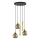 Lampadario a sospensione con filo CALYPSO 2xGU10/60W/230V + 3xE27/60W nero/oro