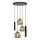 Lampadario a sospensione con filo CALYPSO 2xGU10/60W/230V + 3xE27/60W nero/oro