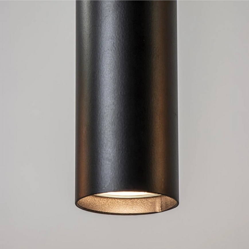 Lampadario a sospensione con filo CALYPSO 2xGU10/60W/230V + 3xE27/60W nero/oro