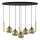 Lampadario a sospensione con filo CALYPSO 3xGU10/60W/230V + 5xE27/60W nero/oro