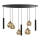 Lampadario a sospensione con filo CALYPSO 3xGU10/60W/230V + 5xE27/60W nero/oro