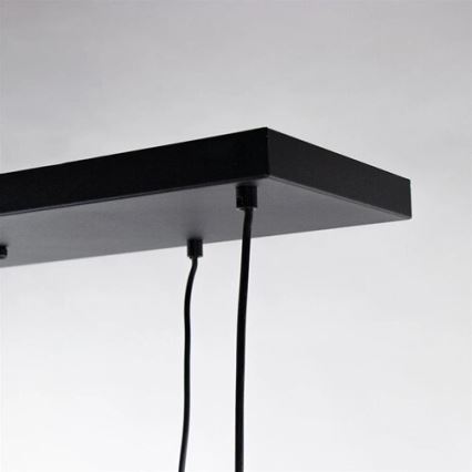 Lampadario a sospensione con filo CALYPSO 4xGU10/60W/230V + 4xE27/60W nero/oro