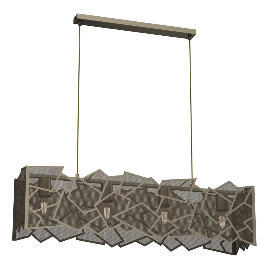 Lampadario a sospensione con filo CAMO 4xE27/15W/230V oro