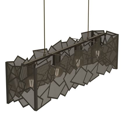 Lampadario a sospensione con filo CAMO 4xE27/15W/230V oro
