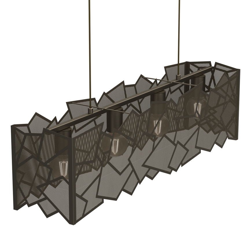 Lampadario a sospensione con filo CAMO 4xE27/15W/230V oro