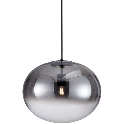 Lampadario a sospensione con filo CAMPANIA 1xE27/60W/230V nero