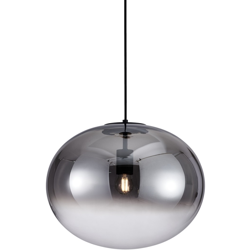 Lampadario a sospensione con filo CAMPANIA 1xE27/60W/230V nero