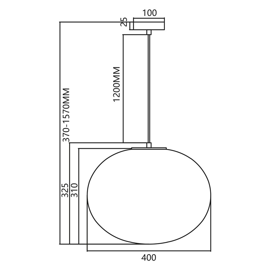 Lampadario a sospensione con filo CAMPANIA 1xE27/60W/230V nero