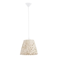 Lampadario a sospensione con filo CANNUCIA 1xE27/15W/230V color crema