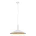Lampadario a sospensione con filo CAPRI 1xE27/15W/230V diametro 50 cm bianco/oro