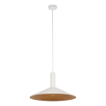 Lampadario a sospensione con filo CAPRI 1xE27/15W/230V diametro 50 cm bianco/rame