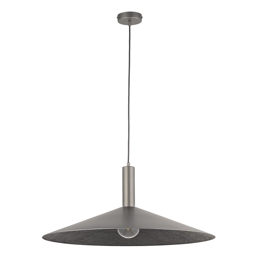 Lampadario a sospensione con filo CAPRI 1xE27/15W/230V diametro 70 cm antracite/grigio