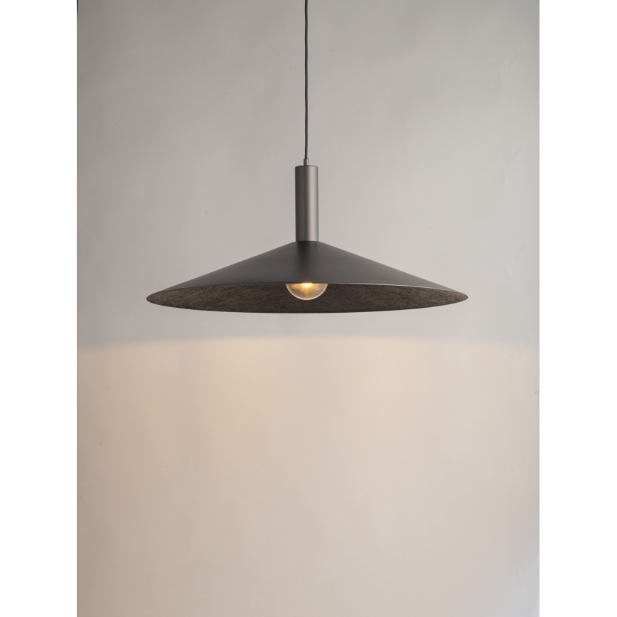 Lampadario a sospensione con filo CAPRI 1xE27/15W/230V diametro 70 cm antracite/grigio