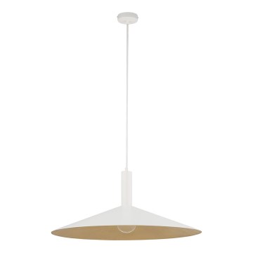 Lampadario a sospensione con filo CAPRI 1xE27/15W/230V diametro 70 cm bianco/oro