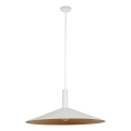 Lampadario a sospensione con filo CAPRI 1xE27/15W/230V diametro 70 cm bianco/rame