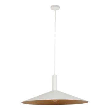 Lampadario a sospensione con filo CAPRI 1xE27/15W/230V diametro 70 cm bianco/rame