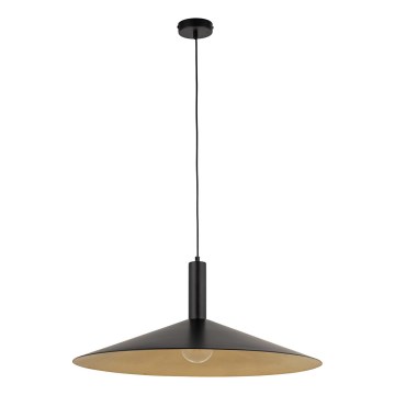 Lampadario a sospensione con filo CAPRI 1xE27/15W/230V diametro 70 cm nero/oro
