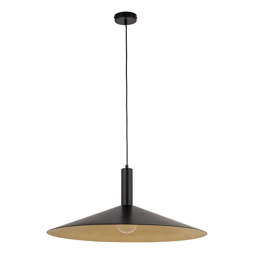 Lampadario a sospensione con filo CAPRI 1xE27/15W/230V diametro 70 cm nero/oro