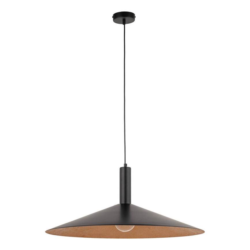 Lampadario a sospensione con filo CAPRI 1xE27/15W/230V diametro 70 cm nero/rame