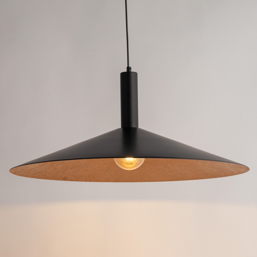 Lampadario a sospensione con filo CAPRI 1xE27/15W/230V diametro 70 cm nero/rame