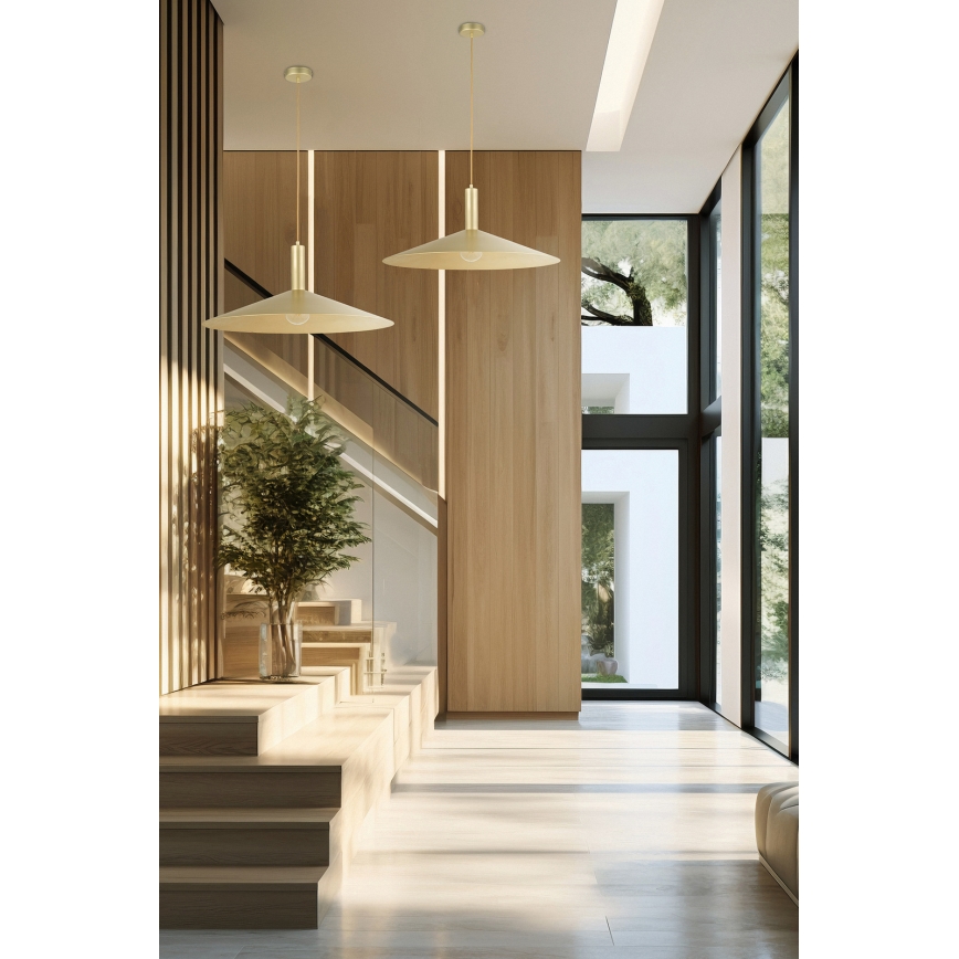 Lampadario a sospensione con filo CAPRI 1xE27/15W/230V diametro 70 cm oro