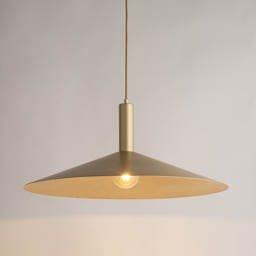 Lampadario a sospensione con filo CAPRI 1xE27/15W/230V diametro 70 cm oro