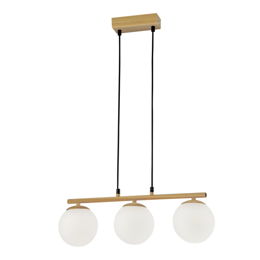 Lampadario a sospensione con filo CARRINE 3xE14/40W/230V marrone