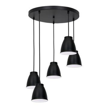 Lampadario a sospensione con filo CARYON 5xE14/60W/230V nero