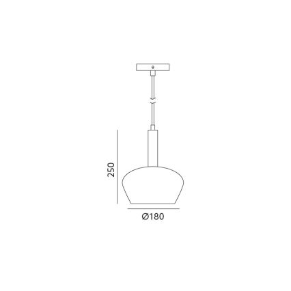 Lampadario a sospensione con filo CASA 1xGU10/25W/230V
