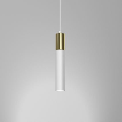 Lampadario a sospensione con filo CASSA 1xGU10/8W/230V bianco/oro