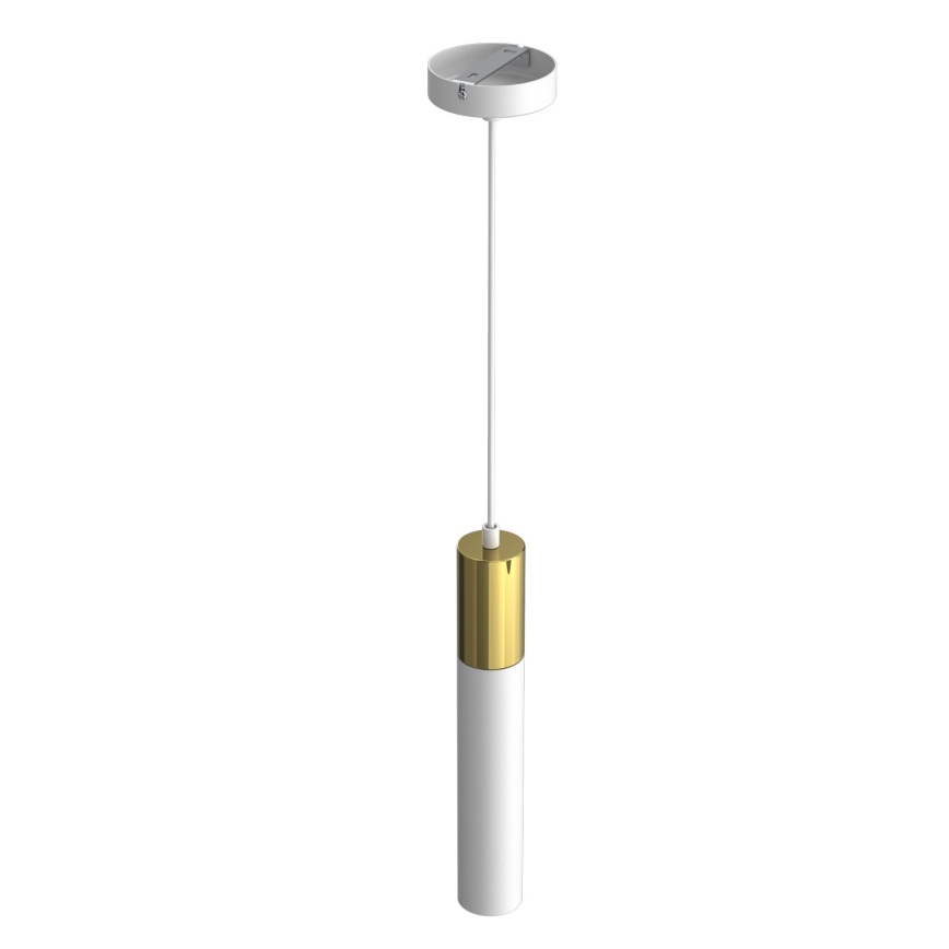 Lampadario a sospensione con filo CASSA 1xGU10/8W/230V bianco/oro