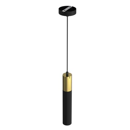 Lampadario a sospensione con filo CASSA 1xGU10/8W/230V nero/oro