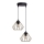 Lampadario a sospensione con filo CEED GOLD 2xE27/60W/230V diametro 28 cm nero/oro
