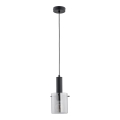 Lampadario a sospensione con filo CELIA 1xE27/60W/230V nero