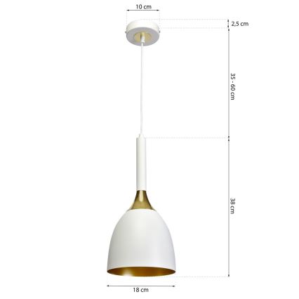 Lampadario a sospensione con filo CLARK 1xE27/60W/230V