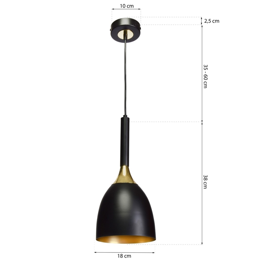 Lampadario a sospensione con filo CLARK 1xE27/60W/230V
