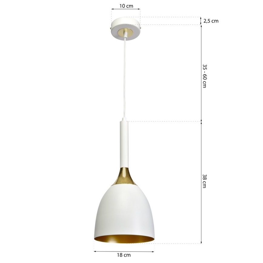 Lampadario a sospensione con filo CLARK 1xE27/60W/230V