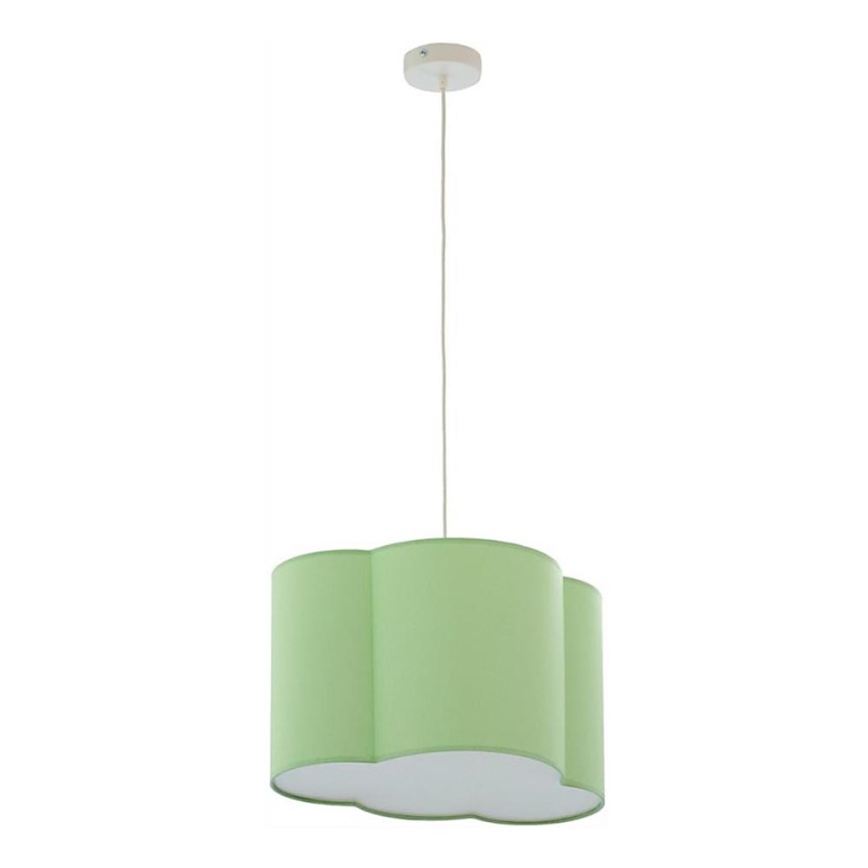 Lampadario a sospensione con filo CLOUD 1xE27/25W/230V verde