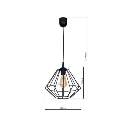 Lampadario a sospensione con filo COLIN 1xE27/60W/230V