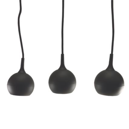 Lampadario a sospensione con filo COLM 3xGU10/30W/230V nero